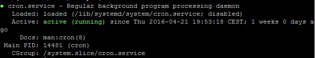 Cron Service Status